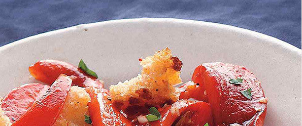 Roasted Red Pepper and Tomato Salad..